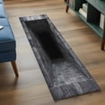 thumbnail image 4 of Optical Illusion 2'x6' Runner Rug, Abstract 3D Black Grey Looks Like Holes Washable Non-Slip Area Rugs for Hallway Kitchen Floor Bedroom Entryway, StainResistant Laundry Carpet Decoration Indoor Mat, 4 of 9