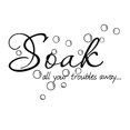 thumbnail image 2 of Soak All Your Troubles Away Creative Bathroom Wall Stickers Home Room Wallpaper, 2 of 7