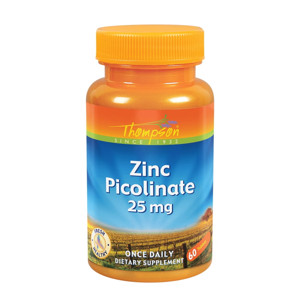 Thompson Zinc Picolinate 25 mg Once Daily Healthy Immune System