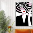 thumbnail image 2 of IDEA4WALL Framed Canvas Print Wall Art Stylish Portrait of Side Profile Woman Pop Culture Fashion Illustrations Modern Art Chic Fun Ultra for Living Room, Bedroom, Office - 24"x36" Black, 2 of 4