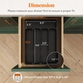 thumbnail image 2 of Silverware Drawer Organizer Tray, Plastic Cutlery Storage for Kitchen Drawer, Flatware and Utensil Holder Divider for Spoons Forks Knives Tableware, 5 Compartment, Black, 2 of 8