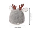 thumbnail image 2 of Gorro cálido de invierno para niños, gorro tejido de cervatillo de dibujos animados, gorro de lana para bebé, 2 uds., 2 of 2