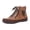 Brown, variant on HEWUQI Women’s Leather High Top Ankle Boots Lace up Side Zipper Flat Booties Casual Lightweight Walking Short Shoes Black Size 9