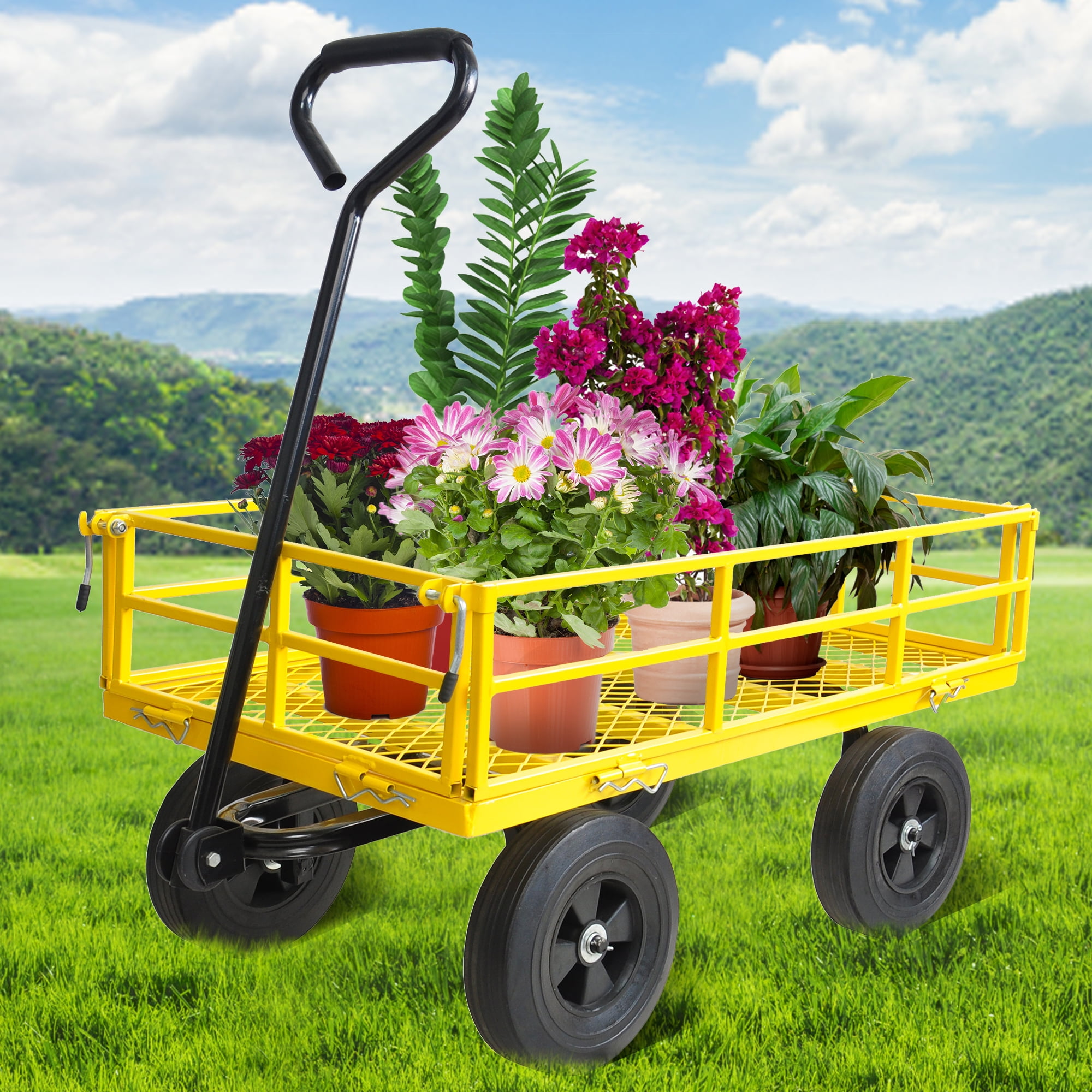 DreamBuck Garden Cart, HeavyDuty Wagon Cart, 660LBS Capacity, Steel