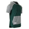 thumbnail image 2 of ZIMEGO Men's Color Block Short Sleeve Pullover Pocket Hiphop Thin Hoodie Shirt, 2 of 6