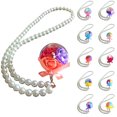 thumbnail image 2 of Bangcool Keychain Pendant Creative Faux Flower DIY Key Ring Pendant with Pearl Chain, 2 of 6
