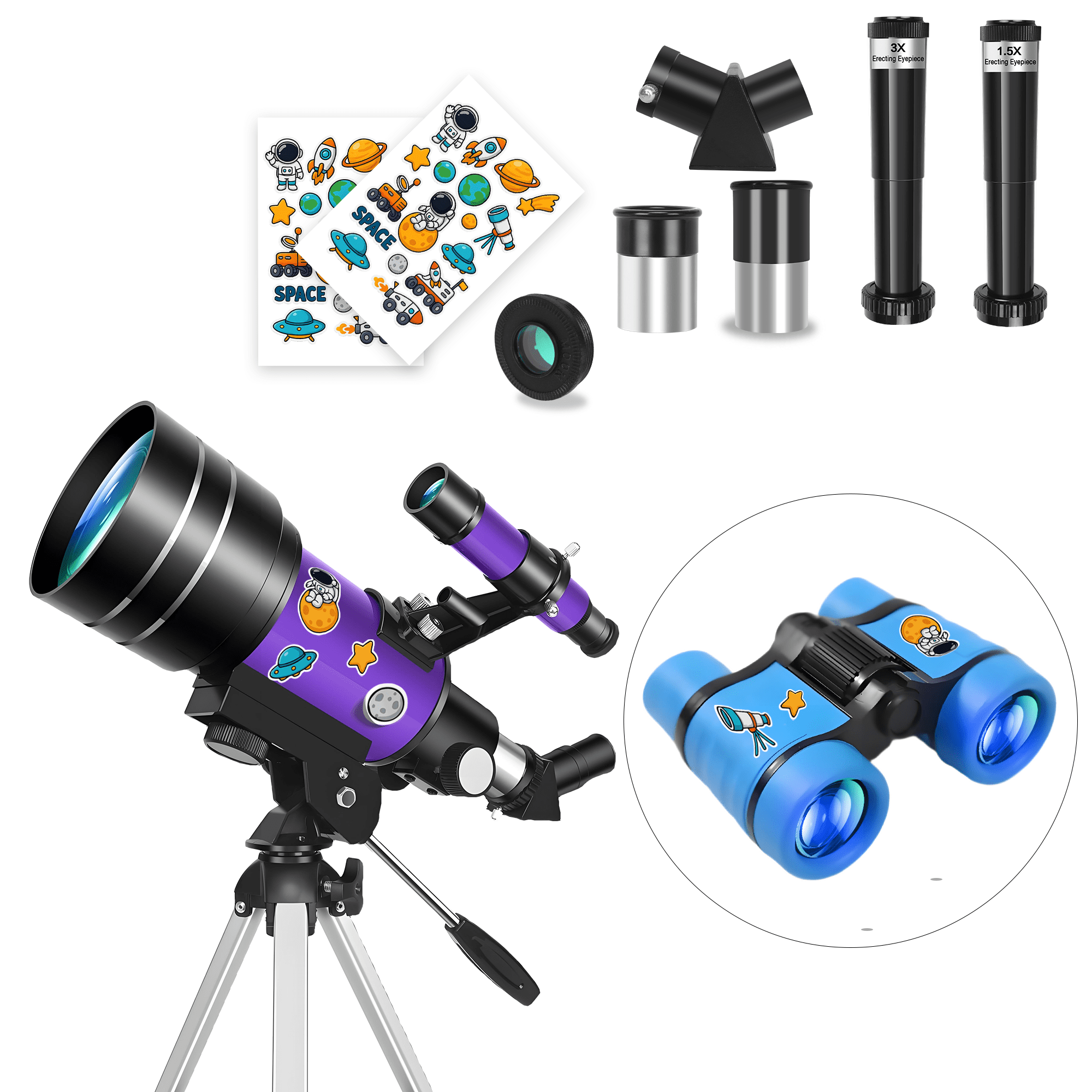 Telescope For Kids 70mm Aperture 400mm AZ Mount Astronomical Refractor Portable Telescope For Kids And Beginners With Backpack10mm Eyepiece Phone Adapter To View Moon And Planet P3636314