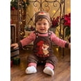 thumbnail image 6 of RUINIXCW Baby Boy Girl My 1st Christmas Outfit 3Pcs Striped Romper with Suspender Pants for Newborn Holiday Photos Xmas, 6 of 8