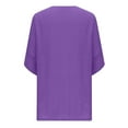 thumbnail image 4 of GaThRRgYP Lightweight Summer Fall Cardigans for Women,Women Fashion Cardigan Up Casual Solid Color Half Sleeve Hoodeless Top Purple XXXXL, 4 of 6