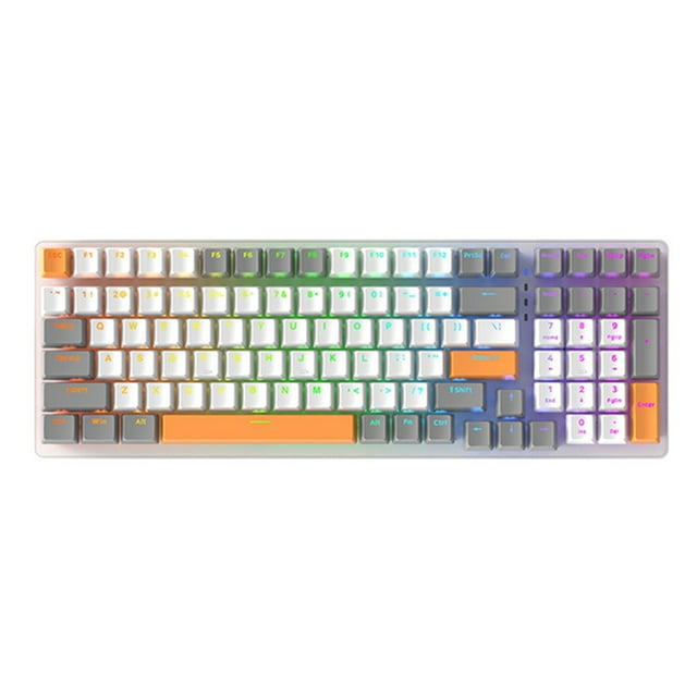 ZIYOULANG Teclado MecáNico De 100 Teclas, DiseñO Del 98 %, Teclado MecáNico Con Cable Tipo C, Teclado NuméRico RGB K3 C
