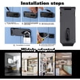 thumbnail image 4 of Paquete de 2 candados de acero inoxidable con cierre de seguridad para puerta de armario, puerta de jardín, armario de puerta, 2 piezas (negro) JFHHH pequeña, 4 of 5