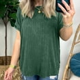 thumbnail image 4 of XuJwPNcy Womens Oversized T Shirts Summer Ribbed Knit Short Sleeve Tunic Tops Casual Loose Plus Size Tees, 4 of 7