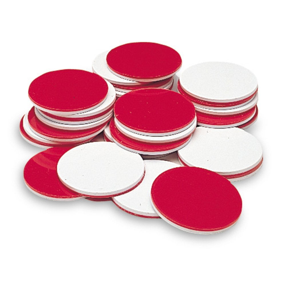 Learning Resources TwoColor Counting Chips, Red and White, 200 Pieces