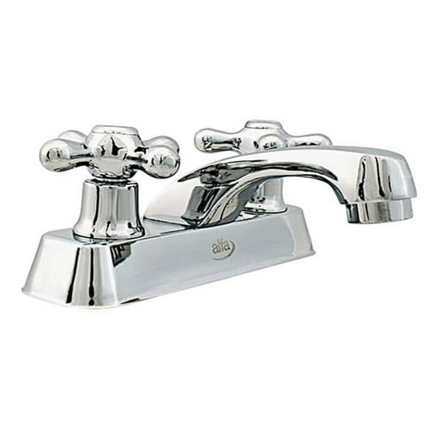 Llave Mezcladora Baño Lavabo Alfa Cromado de Acero Inoxidable Manerales Bola Cruzeta
