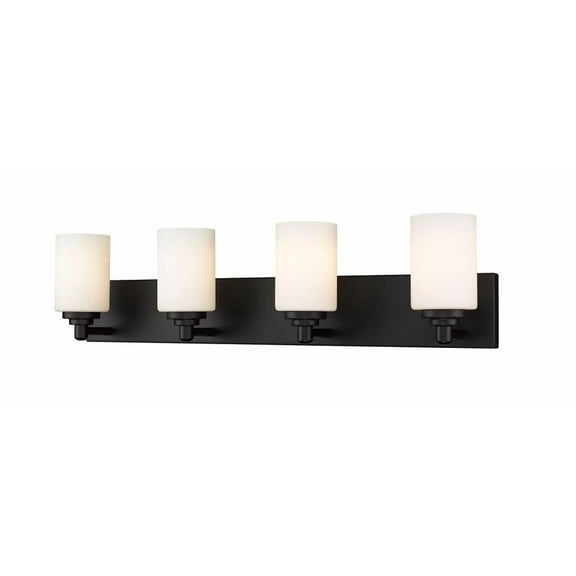 4 Light Vanity Light Fixture-7.5 inches Tall and 31.5 inches Wide-Matte Black Finish Bailey Street Home 372-Bel-4186015