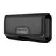 thumbnail image 1 of Funda para teléfono con cinturón, bolsa de viaje, a prueba de golpes, para senderismo y ciclismo, color negro XL horizontales, 1 of 9
