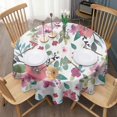 thumbnail image 3 of Pioneer Flower Floral Print Pattern Round Tablecloth 60"x60",Wrinkle Wipeable Table Cloth for Kitchen Dining Room Picnic Patio Party, 3 of 6