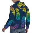 thumbnail image 6 of Rateoe Abstract Bright Pineapple Fruit Retro Pattern Mens Hoodie, Pullover Hooded Sweatshirt, Kangaroo Pocket Hoodie Ideal for Daily Wear, Travel and Home-Medium, 6 of 7