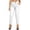 White Capris, variant on Dress Pants for Women High Waist Straight Leg Loose Cropped Trousers with Pockets Business Casual Pants Work office Commute Outfit White