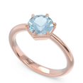 thumbnail image 2 of 2.00 Carat Round Cut Aquamarine Gemstone Latest Designer Ring for Wedding 14K Rose Gold Size 11.5 by Diamond-Capitals, 2 of 8