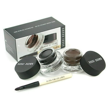 Bobbi Brown Long Wear Gel Bobbi Brown by Bobbi Brown - Long Wear Gel Eyeliner Duo: 2x Gel Eyeliner 3g ( #Black Ink, #Sepia Ink ) + Mini Ultra Fine Eye Liner Brush --3pcs - WOMEN ()