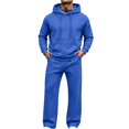 thumbnail image 2 of yillto Men's 2 Piece Tracksuit Sets Hooded Crewneck Sweatshirts and Joggers Sweatpants Sweatsuit, 2 of 7