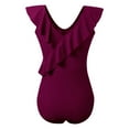 thumbnail image 4 of One Piece Swimsuit Women Bikinis for Women Women's Swimsuits Cute Bathing Suit Ruffle V Neck Swimwear, 4 of 5