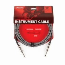 D'Addario PW-BG-10BG Instrument Cable, Black/Gray , 10 Foot