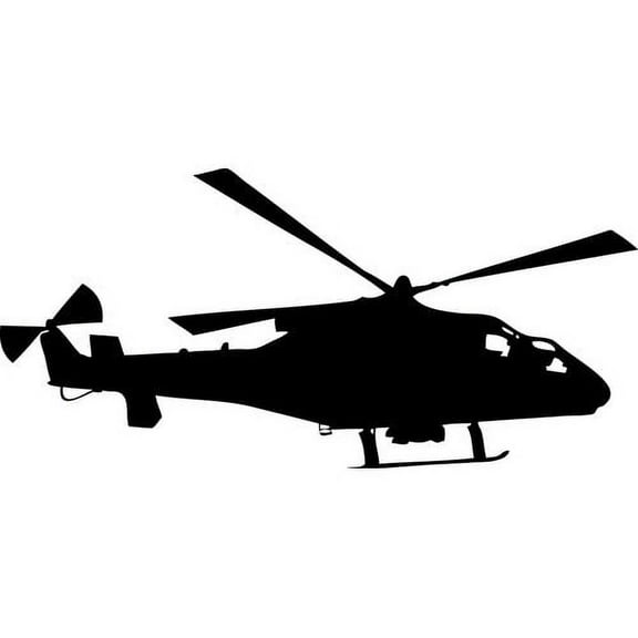 Wallhogs Haynes Silhouette Helicopter IX Cutout Wall Decal
