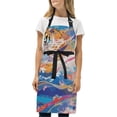 thumbnail image 2 of BZSMCE Chef Kitchen Apron 2 Pockets In Vibrant Tige Printed, 2 of 3