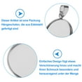 thumbnail image 3 of Réplica de plata de ley 925, colgante de joyería de acero inoxidable duradero para hacer manualidades con fotos, regalos únicos hechos a mano, biseles colgantes redondos con mano de obra fina, 3 of 6