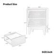 thumbnail image 4 of Tcbosik Nightstands Set of 2, End Table with 2 Storage Drawers, Accent Side Table for Bedroom, Easy Assembly, Black, 4 of 9