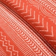 thumbnail image 3 of Full/Queen Scandinavian Chevron Orange White Stripe Reversible Cotton Quilt Set, 3 of 5