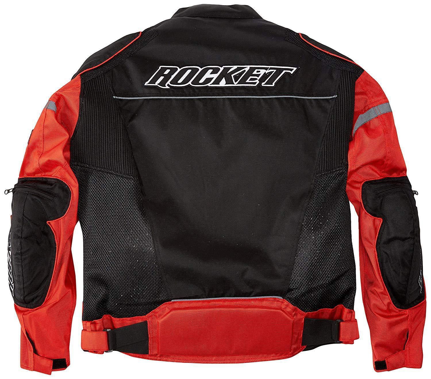 Black/Red, XXX-Large Joe Rocket 1322-3107 Reactor 3 Mens Mesh and Leather Motorcycle Jacket 