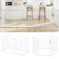 thumbnail image 1 of Gymax 6-Panel Adjustable Pet Safety Fence w/Auto-close Door & Double Locking System White, 1 of 10