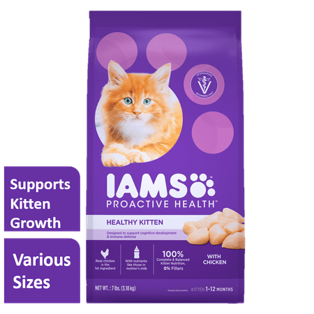 Iams Proactive Health Healthy Kitten with Chicken Dry Cat Food, 7 lb. (Best Cat Food For Birmans)