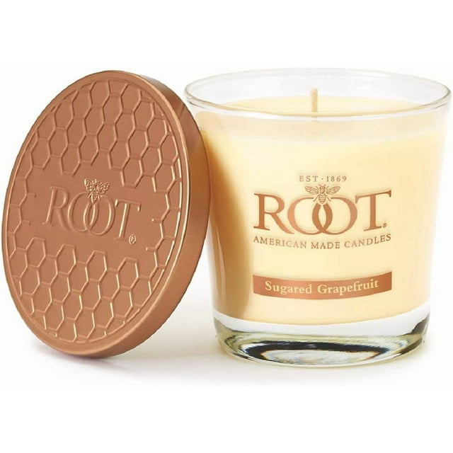 Bougie Parfumée en Cire d'Abeille Root Legacy Veriglass, Pamplemousse Sucré, Petit
