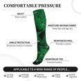 thumbnail image 5 of Compression Socks for Women and Men - Green Leave Fern Compression Socks Circulation for Workout, 5 of 8