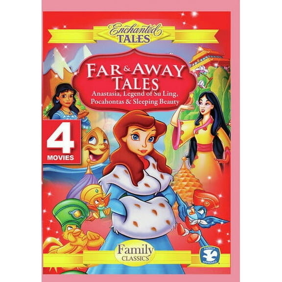 Far And Away Tales: Anastasia, Pocahontas, Legend Of Su-Ling, SleepingBeauty (DVD), Golden Films, Kids & Family