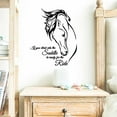 thumbnail image 2 of Injueey Pegatina de pared de caballo corriendo negro de PVC, Mural artístico de vinilo extraíble, decoración del hogar, papel tapiz de caballo de Decoración del hogar S:33x50cm Injueey JJ7124-01, 2 of 6