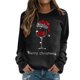 thumbnail image 1 of Gibobby Sudadera Navidad mujer navideño, sudadera con cuello redondo y estampado de copa, navideño de manga larga, camisetas informales para el sudor navideño(Negro,M), 1 of 4