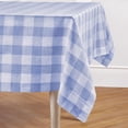 thumbnail image 4 of Linen Checkered Tablecloth 60 x 90 Inch - 100% Pure Linen Hydrangea Blue Buffalo Plaid Table Cloth for Rectangle Tables - Machine Washable Tablecloth, 4 of 5