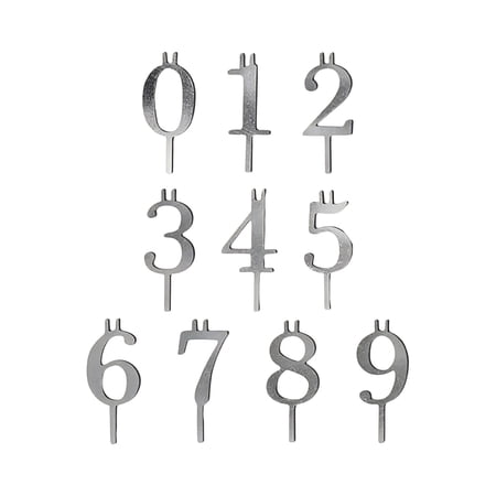 xiziHUAN9C Birthday Cake Topper Set with Number – Decorative Party Supplies for Anniversaries Milestones & Special Celebrations,Silver – 10cm