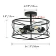 thumbnail image 7 of Aiwen 3 Lights Retro Open Caged Metal Flush Mount Ceiling Lamp, 7 of 7