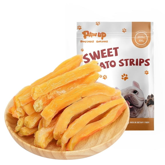 PAWUP Sweet Potato Dog Treats, Single Ingredient Healthy Soft Chews Dog Treats for Small Medium Large Dogs, Dog Digestive Support, 10.6oz