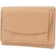 thumbnail image 1 of Carteras de cuero de PU marrón claro, organizador de tarjetas, billetera triple, billetera de bolsillo con botón a presión, ranura compacta para efectivo, 1 of 9