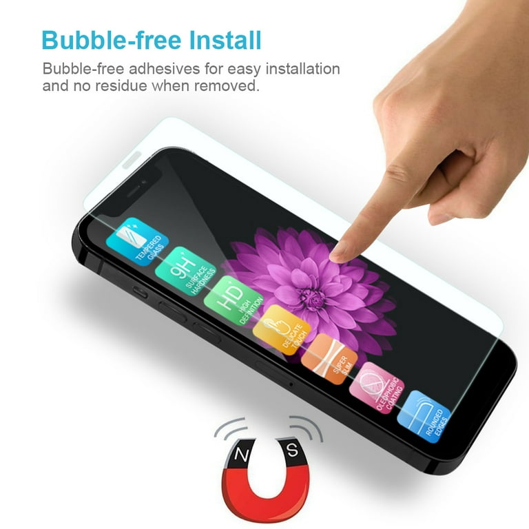 3-Pack] TJS Compatible for Apple iPhone 12 Pro Max [Screen