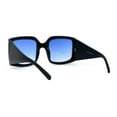thumbnail image 2 of Womens Thick Temple Rectangular Butterfly Designer Sunglasses Black Blue, 2 of 4