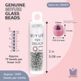 thumbnail image 3 of Miyuki Delica Seed Beads – Size 11/0 (1.6 mm), DB0697, Semi Matte Silver-Lined Gray Dyed, 7.2 g, Approx. 1440 Beads, 3 of 7