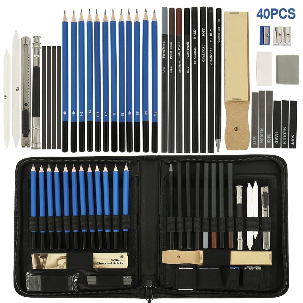 40pc Professional Sketching Kit Drawing Set Art Artist Graphite